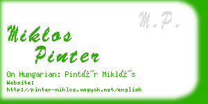 miklos pinter business card